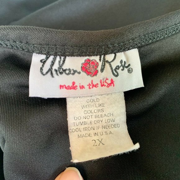 Urban Rose Women's Dress Size 2X Black High Low Ro - Picture 5 of 6